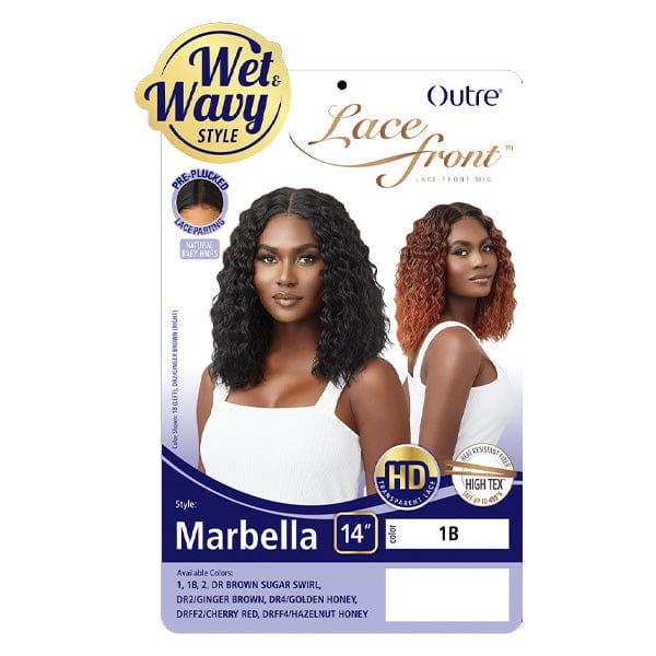 Outre Frontal Lace Wigs Outre Synthetic Swiss Wet & Wavy Lace Front Wig - MARBELLA