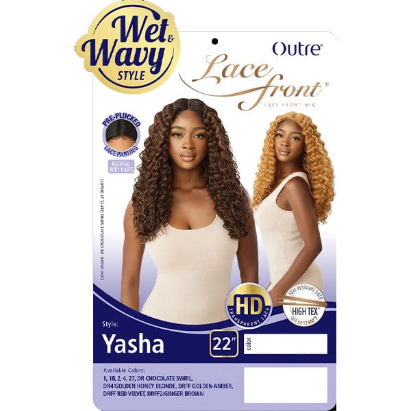 Outre Frontal Lace Wigs Outre Synthetic Swiss Wet & Wavy Lace Front Wig - YASHA