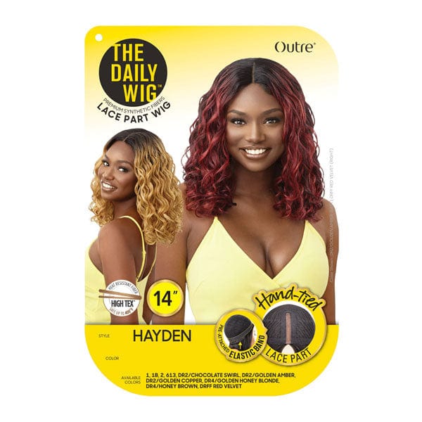 Outre The Daily Wig Synthetic Hair Lace Part Wig - HAYDEN - EgoWigs.com-1 - BLACK