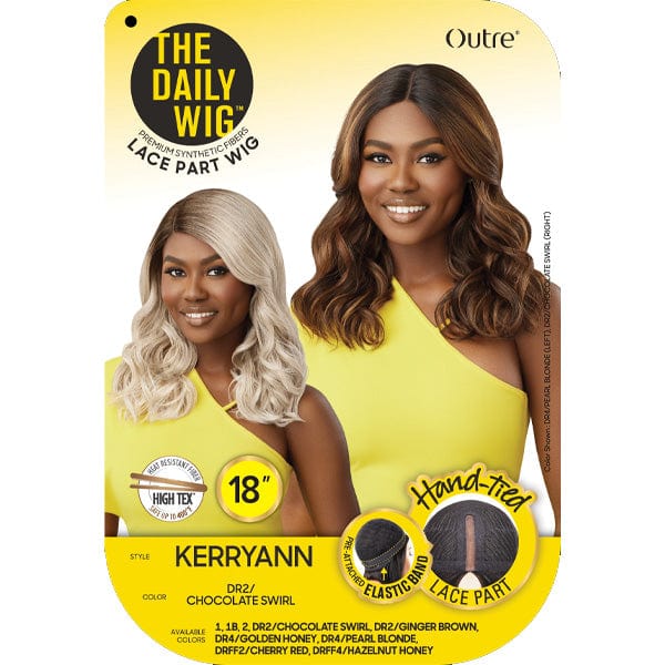 Outre Frontal Lace Wigs Outre The Daily Wig Synthetic Hair Lace Part Wig - KERRYANN