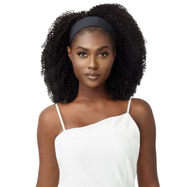 Outre 100% Human Hair Headband Wig - KINKY COILY 14" - EgoWigs.com-NATURAL BLACK