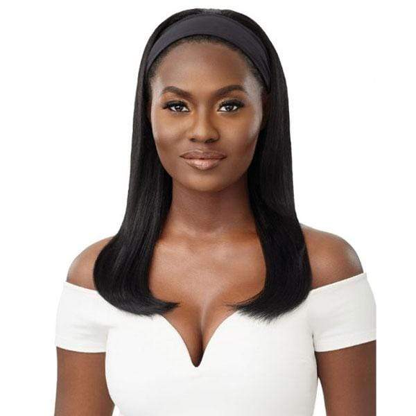 Outre 100% Human Hair Headband Wig - STRAIGHT 20" - EgoWigs.com-NATURAL BLACK