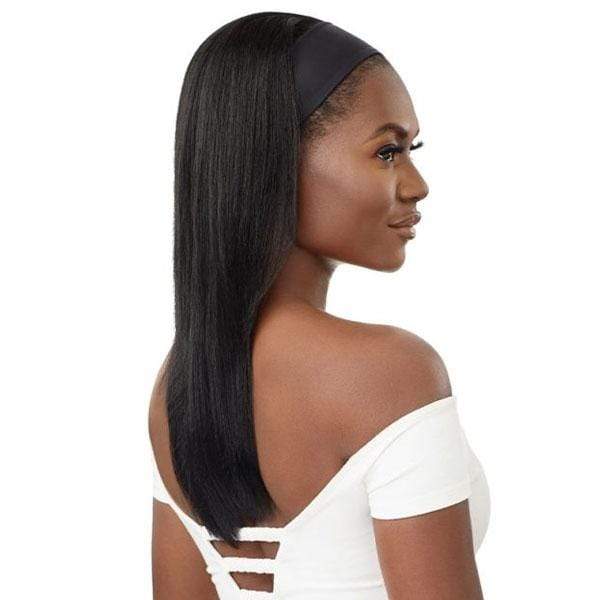 Outre 100% Human Hair Headband Wig - STRAIGHT 20" - EgoWigs.com-NATURAL BLACK