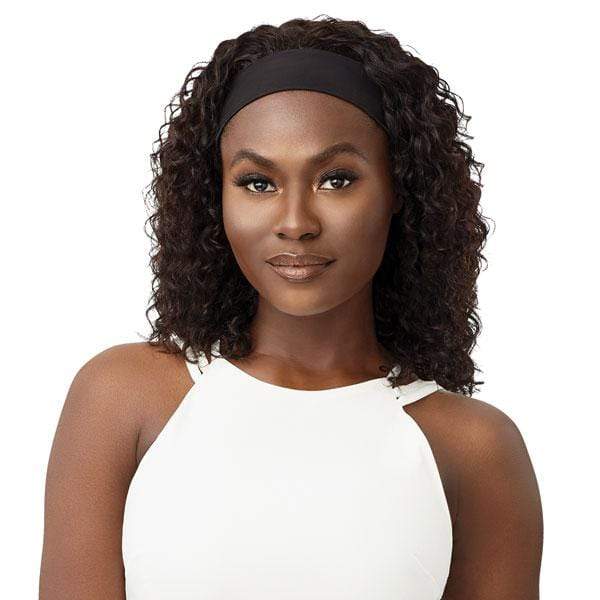 Outre Half Wigs Outre 100% Unprocessed Human Hair WET & WAVY Headband Wig - DEEP WAVE 14"