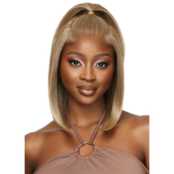 Outre Human Hair Blend 5x5 Lace Closure Wig - HHB NATURAL YAKI 14" - EgoWigs.com