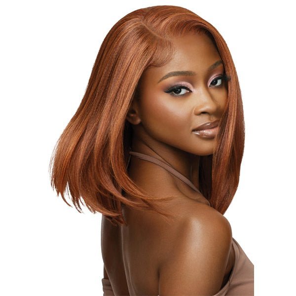 Outre Human Hair Blend 5x5 Lace Closure Wig - HHB NATURAL YAKI 14" - EgoWigs.com