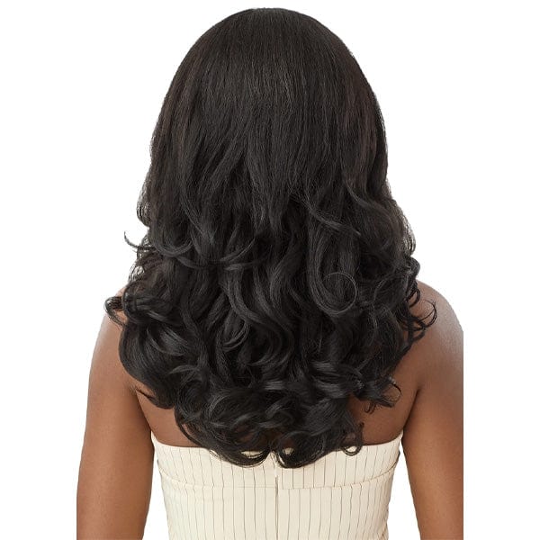 Outre Human Hair Blend Full Wigs Outre Big Beautiful HH Blend Leave Out U Part Wig - DOMINICAN BODY CURL 20"