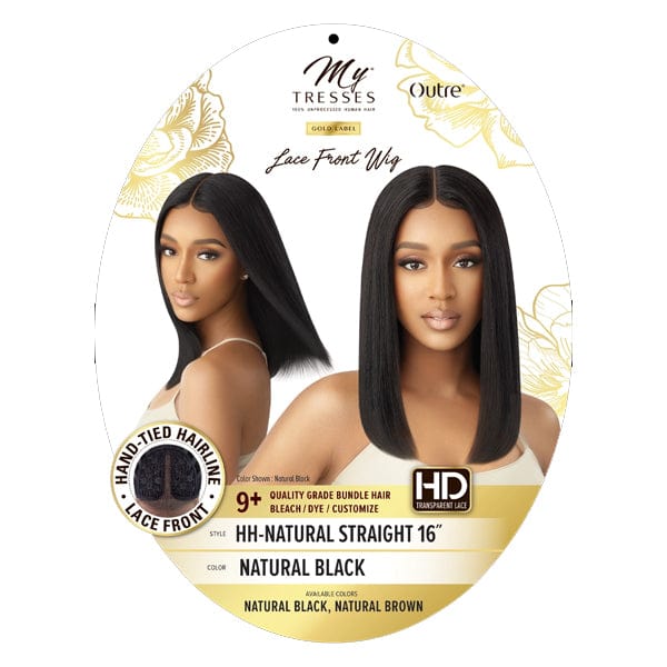 Outre Mytresses Gold Label 100% Human Hair Lace Front Wig - NATURAL STRAIGHT 16" - EgoWigs.com