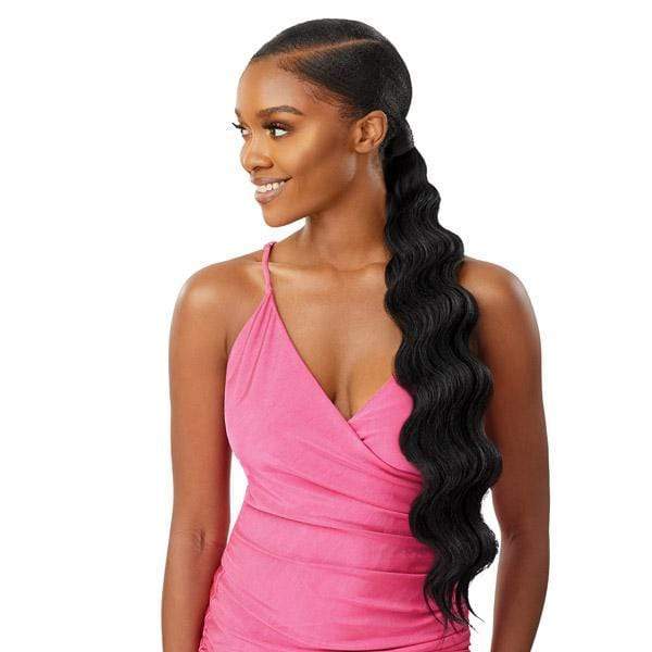 Outre Ponytail Outre Pretty Quick Synthetic Wrap Ponytail - FINGER WAVE 24"