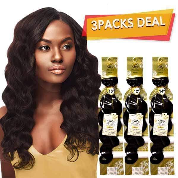 Outre MyTresses Gold Label 100% Human Hair Weave 3 bundles - OCEAN BODY 10"-22" - EgoWigs.com-10"+12"+14"