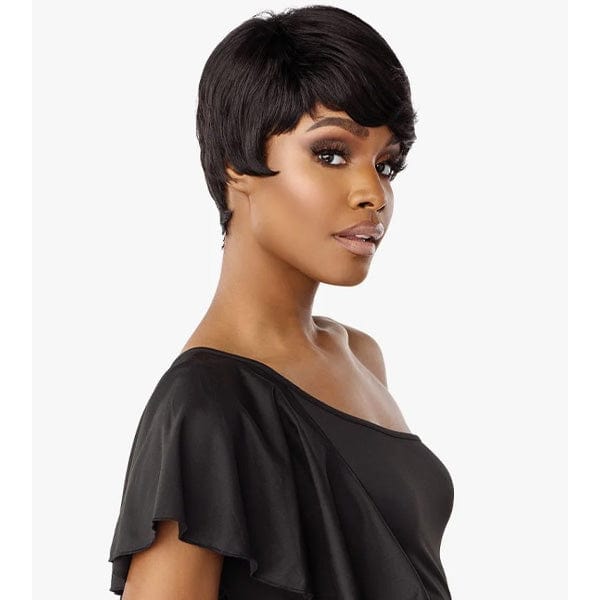 Sensationnel 100% Human Hair Full Wigs Sensationnel Empire Salt & Pepper 100% Human Hair Celebrity Series Wig - DENIA