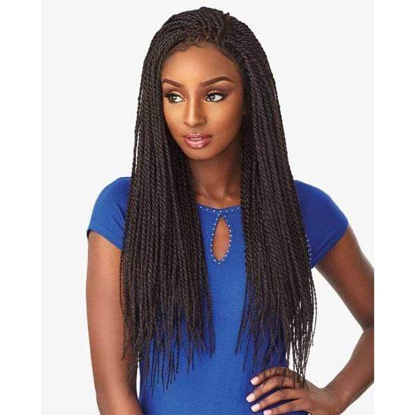 Sensationnel Ear-To-Ear Lace Wigs Sensationnel Cloud9 4x4 Part Swiss Braided Lace Wig - SENEGAL TWIST