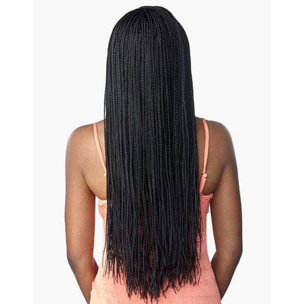 Sensationnel Frontal Lace Wigs Sensationnel Cloud 9 Synthetic 4x4 Lace Parting Swiss Braid Lace Wig - MICRO BOX BRAID 28"