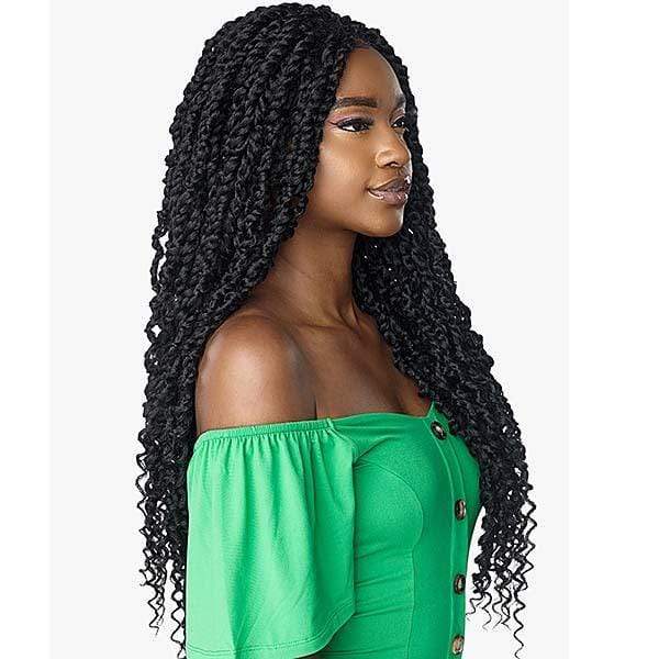 Sensationnel Frontal Lace Wigs Sensationnel Cloud 9 Synthetic Hair 4x4 Lace Parting Swiss Lace Wig - PASSION TWIST 28