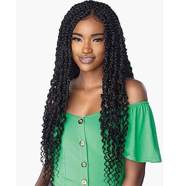 Sensationnel Frontal Lace Wigs Sensationnel Cloud 9 Synthetic Hair 4x4 Lace Parting Swiss Lace Wig - PASSION TWIST 28