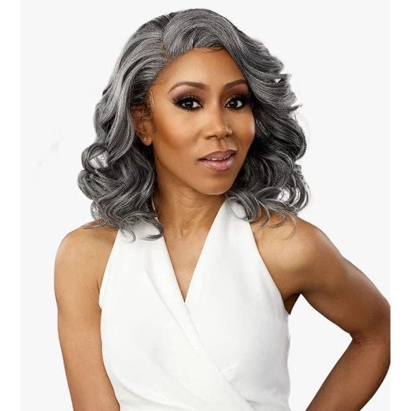 Sensationnel Frontal Lace Wigs Sensationnel Synthetic Hair Dashly Salt & Pepper Lace Wig - SP LACE UNIT 6