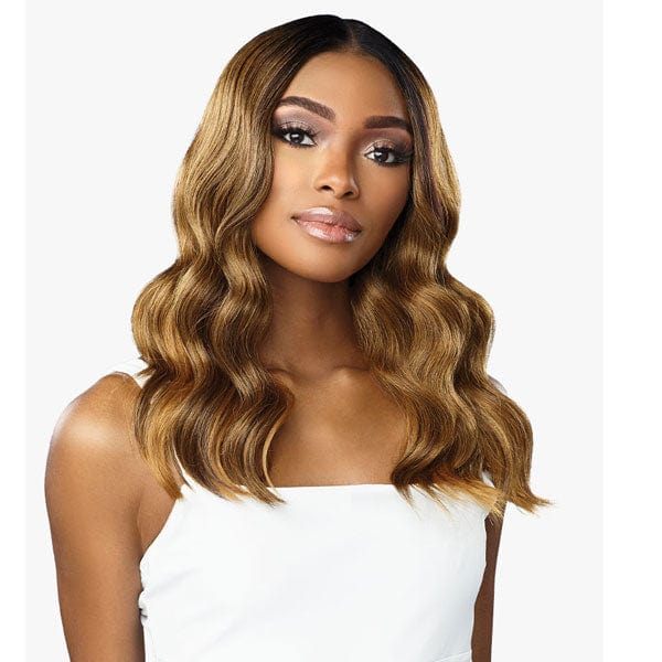 Sensationnel Human Hair Blend Lace Wigs Sensationnel Butta Human Hair Blend Lace Front Wig - BEACH WAVE 20"