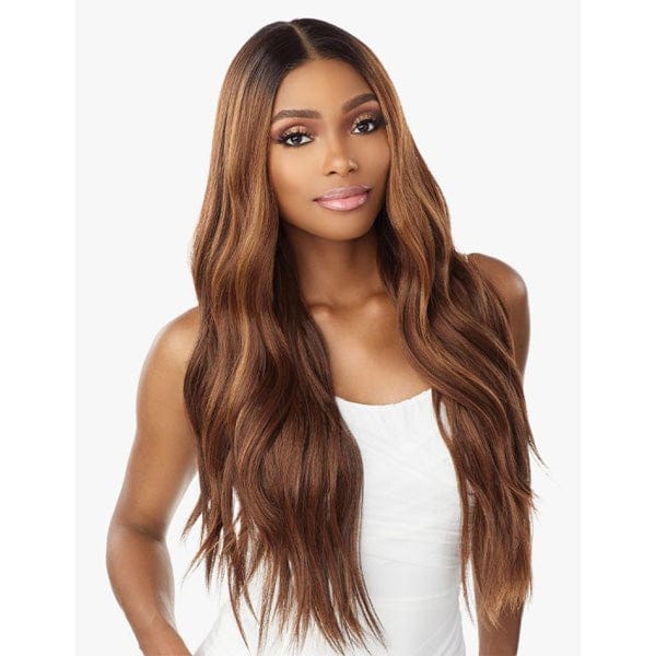 Sensationnel Human Hair Blend Lace Wigs Sensationnel Butta Human Hair Blend Lace Front Wig - LOOSE BEACH WAVE 28"