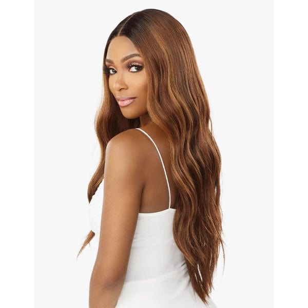 Sensationnel Human Hair Blend Lace Wigs Sensationnel Butta Human Hair Blend Lace Front Wig - LOOSE BEACH WAVE 28"