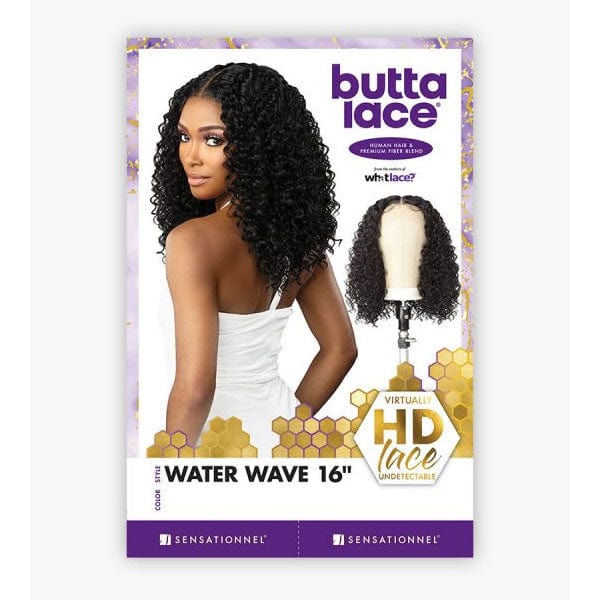 Sensationnel Human Hair Blend Lace Wigs Sensationnel Butta Human Hair Blend Lace Front Wig - WATER WAVE 16"