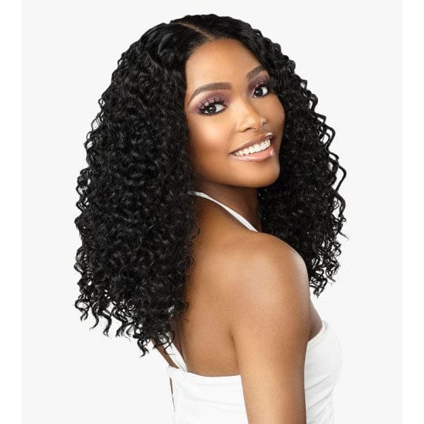 Sensationnel Human Hair Blend Lace Wigs Sensationnel Butta Human Hair Blend Lace Front Wig - WATER WAVE 16"