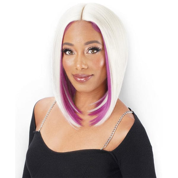 Zury Sis Synthetic Hair Angel Bob Style HD Lace Front Wig - NEELA - EgoWigs.com-1 - BLACK