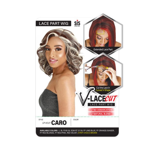 Zury Frontal Lace Wigs Zury Sis V-Lace Cut Synthetic Hair Lace Part Wig - LP VCUT CARO