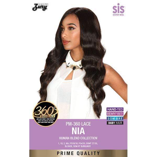 Zury Sis Prime Human Hair Natural Blend 360 Lace Front Wig - PM 360 LACE NIA - Clearance - EgoWigs.com-1