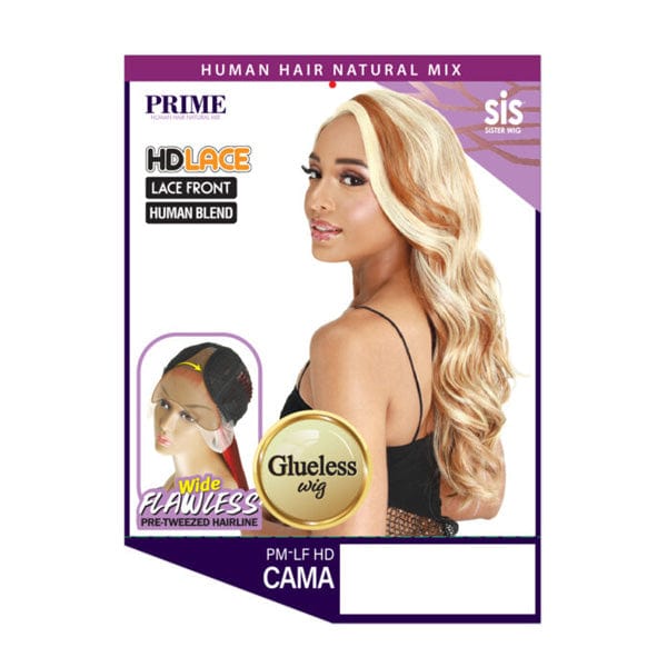 Zury Sis Prime Glueless Human Hair Blend Pre-Cut Hand-Tied HD Lace Front Wig - Mari (FS1B/30)