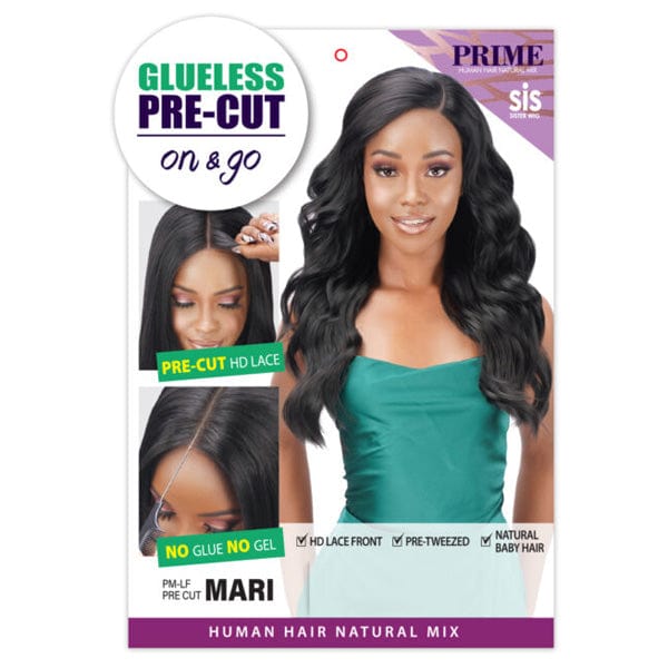 Zury Human Hair Blend Lace Wigs Zury Sis Prime Glueless Human Hair Blend Pre-Cut HD Lace Front Wig - MARI