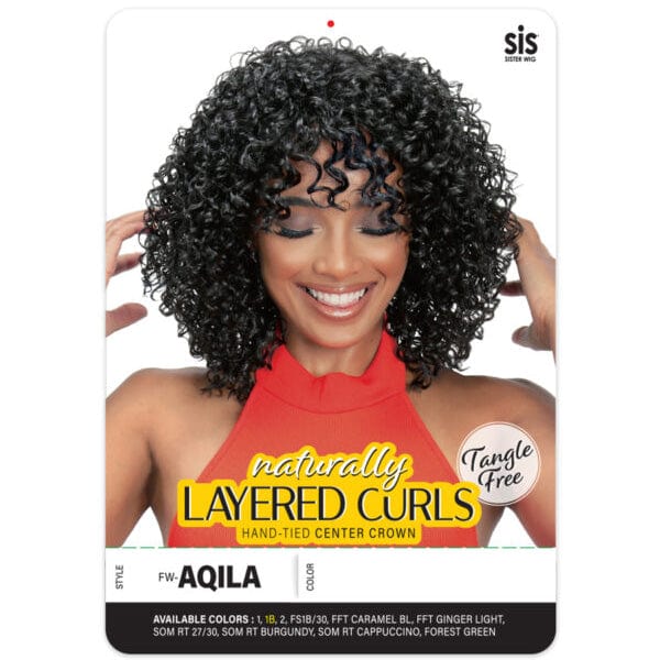 Zury Synthetic Wigs Zury Sis Naturally Layered Curls Synthetic Hair Wig - FW AQILA